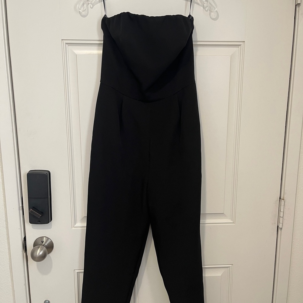 Express Black Strapless Jumpsuit